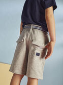 Bermudas cinzento mesclado menino 22E3PGT1BERJ920