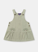 Vestido verde-argila bordado KABERENICE / 24E1BF31CHSG600
