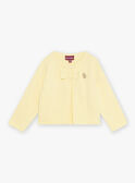 Cardigã animação às bolas e laço amarelo pastel bebé menina CASABINE / 22E1BFN1CARB115