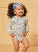 Conjunto body e vestido-jardineira azul e cru LACELIA / 24H1BFJ1ENS001
