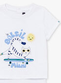 T-shirt-body branca de manga curta LABILLY / 24H1BGI2BOD000
