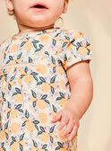 Blusa baunilha em cetim com estampado de frutos FAPENNY / 23E1BFO1CHE114