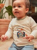 Body-t-shirt baunilha de mangas compridas com padrão de trator e animais GABORICE / 23H1BG71BOD114