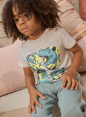 T-shirt cinzento com padrão dinossauro fantasia menino CAXOLAGE / 22E3PGB1TMCJ904