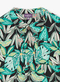 Camisa turquesa com estampado de folhas KROCHEMAGE 2 / 24E3PGT2CHM942