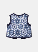Casaco sem mangas acolchoado azul e branco LACINDY / 24H1BFJ1CSM001