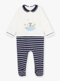 Babygro às riscas com padrão coala na praia bebé menino CEFINN / 22E5BG42GRE070