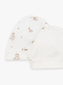 2 gorros de recém-nascido cru em algodão LOUCA / 24H0AM11BNA001