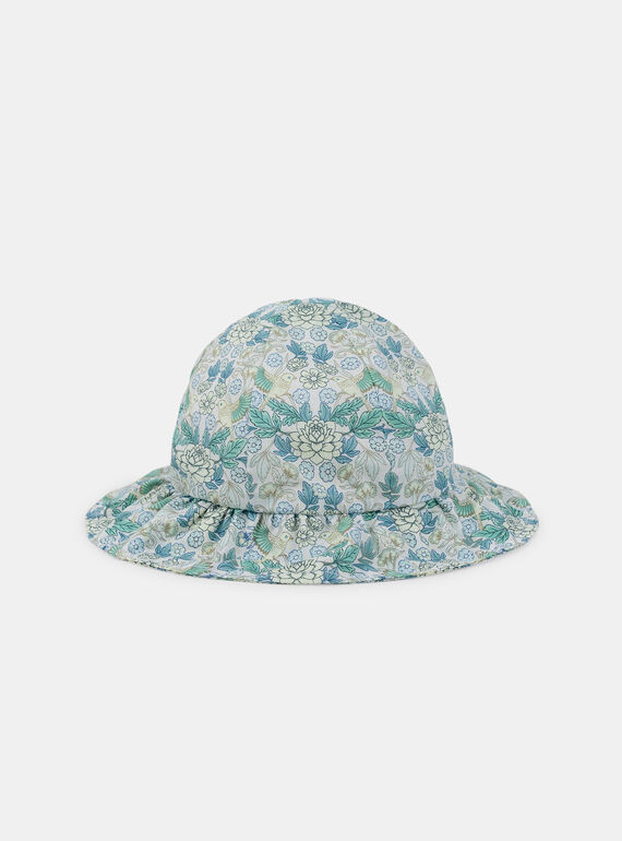 Chapéu com Estampa Floral e Laço Marfim KAULLA / 24E4BFR1CHA005