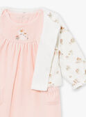 Conjunto babygro e casaco de malha cru em veludo LOLITA / 24H0NF23ENS001