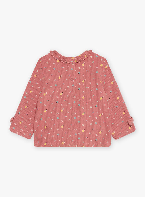 Blusa de mangas compridas com estampado florido rosa-velho DAKELLY / 22H1BFR1TEED332