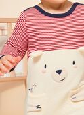 Babygrow às riscas e animação urso FEDOURSON / 23E5BG21GREA002