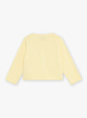 Cardigã animação às bolas e laço amarelo pastel bebé menina CASABINE / 22E1BFN1CARB115