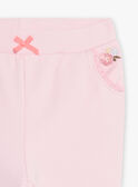 Calças de treino rosa-algodão-doce bebé menina CADALICE / 22E1BFB1JGBD315