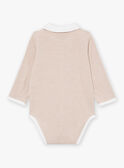 Conjunto body, jardineiras e meias caqui e avelã LOIC / 24H0CG12ENS604