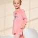 Pijama de duas peças de veludo rosa com sereias