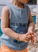 Camisola de alças azul com padrão surf bebé menino CAYVAN / 22E1BGV2DEBC218