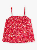 Camisola de alças fúcsia com estampado florido menina CAUDEBETTE 1 / 22E2PFT3DEB304