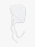 Vestido e gorro de recém-nascido branco com estampado de flores FOLINA / 23E0CFT1ROB000