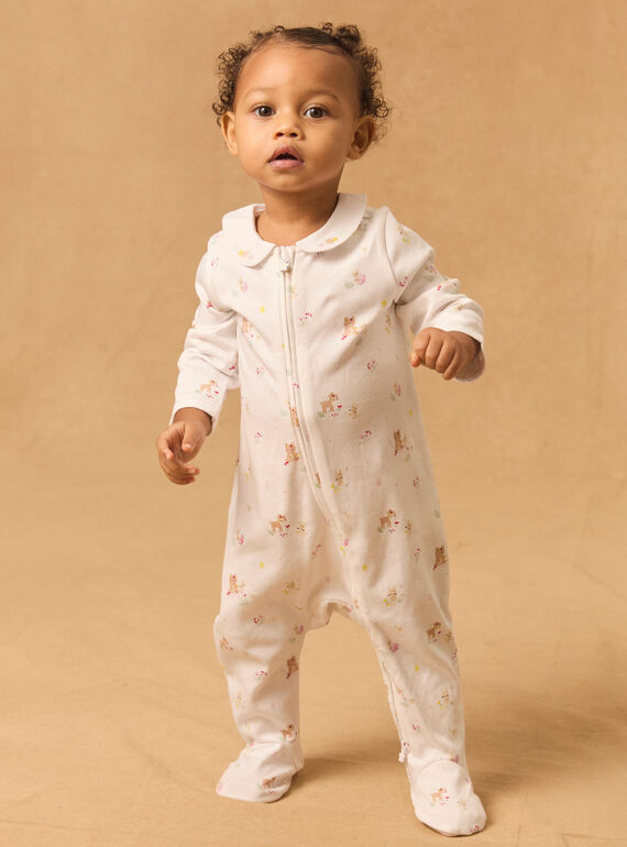 Babygrow com fecho de correr em malha interlock MEADELE / 25E5BFF2GRE001