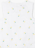 Babygro branco bebé menina ZANELLY / 21E1BFO1BAR000