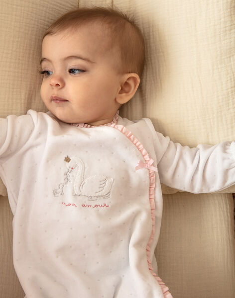Babygro Branco Bebe Menina Descobrir Naissance Sergentmajor