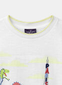 T-shirt de cor crua com dinossauro KLAPLOCAGE / 24E3PGN3TMC000