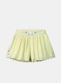 Shorts Amarelo com Bordados Amarelo-Pálido KLISHETTE / 24E2PFR1SHO103