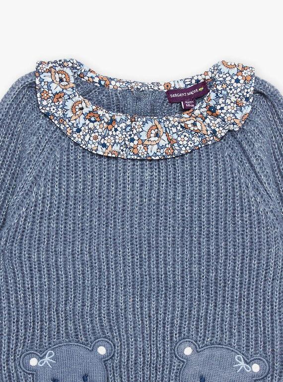 Camisola azul-acinzentado em tricô DAROMY / 22H1BFY1PULC206