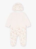Conjunto babygro-pijama e gorro rosa com estampado florido KECAROLE / 24E5BF56GRE307
