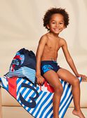 Mochila azul e branco às riscas FRYSACAGE / 23E4PGL1BES070