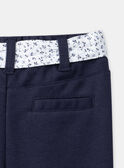Calças azul-marinho com cintura com estampado floral LACLARA / 24H1BFJ1PAN070