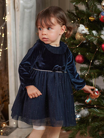 Vestido de Natal azul-marinho bebé menina BATERRY / 21H1BFR1ROB070