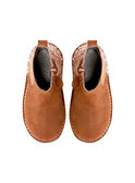 Botins em camurça camel com purpurinas menina BECHELETTE / 21F10PF43D0D804