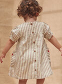Vestido às riscas com franzidos KAIVONNE / 24E1BFC2ROB114