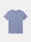 T-shirt às riscas Macaco MEMONKAGE / 25E3PG81TMC221