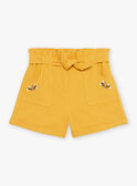 Calções amarelo-mostarda em algodão e linho FOSHOETTE 2 / 23E2PFP2SHOB106
