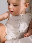 Babygro baunilha com estampado de animais em dupla gaze de algodão FULOUIS / 23E0CGY1BAR114