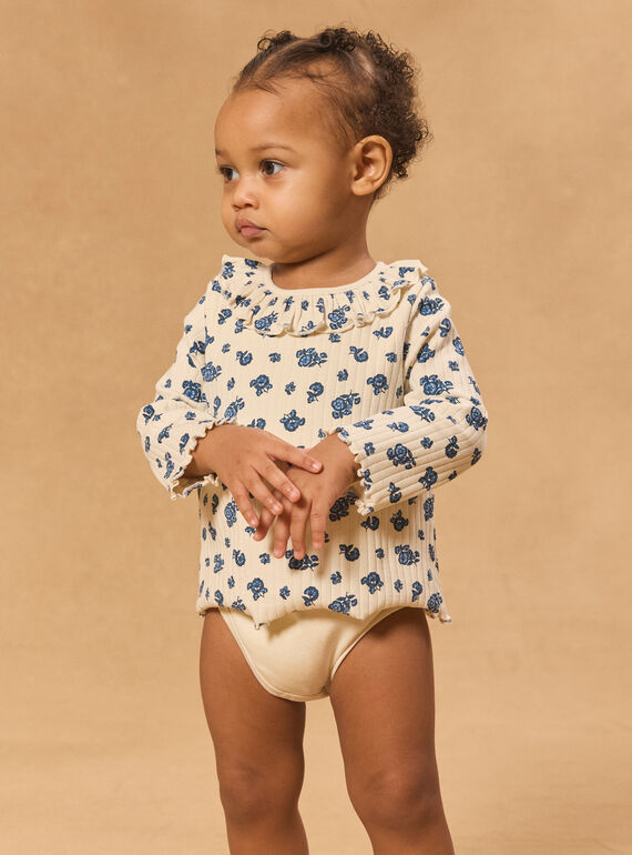 Body de manga comprida e estampado floral MADANNA / 25E1BF82BOD114