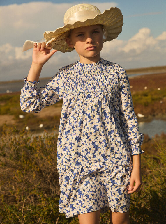 Vestido floral com franzido smock  MESMOKETTE / 25E2PF81ROBC238