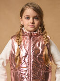 Pink copper SLEEVELESS JACKET MRODOETTE / 25E2PF31GTVK007
