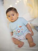 Babygro turquesa bebé menino CEIBRAHIM / 22E5BG52GRE203