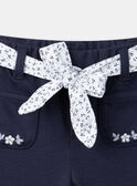 Calças azul-marinho com cintura com estampado floral LACLARA / 24H1BFJ1PAN070