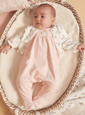 Conjunto babygro e casaco de malha cru em veludo LOLITA / 24H0NF23ENS001