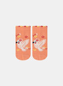 Meias jacquard laranja com estampado pássaro e estampado flores multicores KLOSOZETTE / 24E4PFS1SOBE405