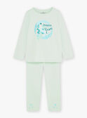 Conjunto pijama pistácio com padrão de sereia KUIZETTE 2 / 24E5PF72PYT610