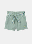 Shorts com Cinto Estampado Turquesa KAURSULE / 24E1BFR1SHO204