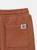 Bermudas de moletão de cor terracota KROCHOAGE / 24E3PGE1BERF519