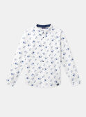 Camisa branco-cru com estampado musical LEPRINAGE / 24H3PGJ1CHM000