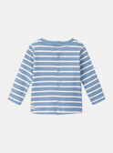 T-shirt marinheiro azul-pastel e cru LADREDO / 24H1BGJ1TMLC236